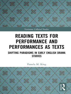cover image of Reading Texts for Performance and Performances as Texts